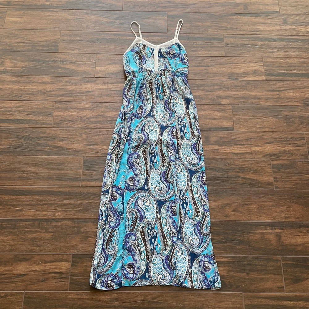 Forever 21 Blue Paisley Maxi Dress
